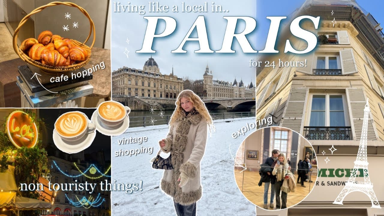 LIVING LIKE A LOCAL IN PARIS for 24 hours! ☕️ where to shop, what to eat, & what to do TRAVEL GUIDE