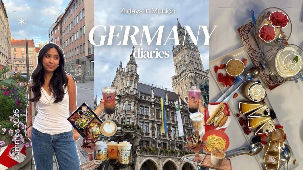 MUNICH Vlog 🍨🇩🇪| cafe hopping, best day trips, popular dessert spots, 4 day travel vlog in Germany
